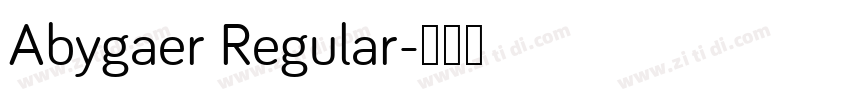 Abygaer Regular字体转换